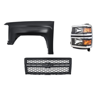 TruParts® - 3-Piece Kit (Driver Side Headlight, Grille, Front Driver Side Fender) (Standard Line)