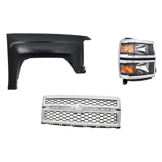 TruParts® - 3-Piece Kit (Passenger Side Headlight, Grille, Front Passenger Side Fender) (Standard Line)