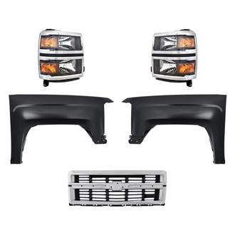 TruParts® - 5-Piece Kit (Driver and Passenger Side Headlights, Grille, Driver and Passenger Side Fenders) (Standard Line)