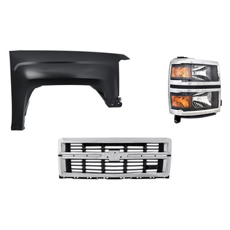 TruParts® - 3-Piece Kit (Passenger Side Headlight, Grille, Front Passenger Side Fender) (Standard Line)