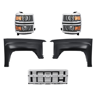 TruParts® - 5-Piece Kit (Driver and Passenger Side Headlights, Grille, Driver and Passenger Side Fenders) (Standard Line)