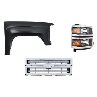 TruParts® - 3-Piece Kit (Passenger Side Headlight, Grille, Front Passenger Side Fender) (Standard Line)