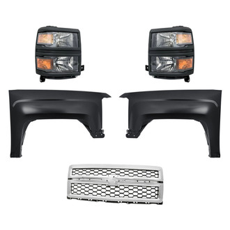 TruParts® - 5-Piece Kit (Driver and Passenger Side Headlights, Grille, Driver and Passenger Side Fenders) (Standard Line)