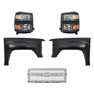 TruParts® - 5-Piece Kit (Driver and Passenger Side Headlights, Grille, Driver and Passenger Side Fenders) (Standard Line)