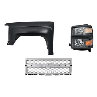 TruParts® - 3-Piece Kit (Driver Side Headlight, Grille, Front Driver Side Fender) (Standard Line)