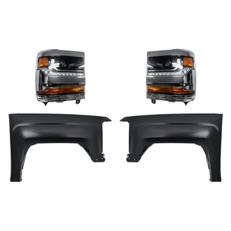 TruParts® - 4-Piece Kit (Driver and Passenger Side Headlights, Driver and Passenger Side Fenders) (Standard Line)