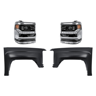 TruParts® - 4-Piece Kit (Driver and Passenger Side Headlights, Driver and Passenger Side Fenders) (Standard Line)