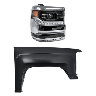TruParts® - 2-Piece Kit (Passenger Side Headlight, Front Passenger Side Fender) (Standard Line)