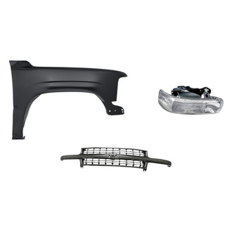 TruParts® - 3-Piece Kit (Passenger Side Headlight, Grille, Front Passenger Side Fender) (Standard Line)