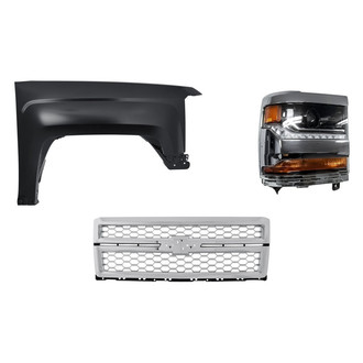 TruParts® - 3-Piece Kit (Passenger Side Headlight, Grille, Front Passenger Side Fender) (Standard Line)
