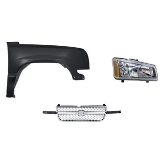 TruParts® - 3-Piece Kit (Passenger Side Headlight, Grille, Front Passenger Side Fender) (Standard Line)