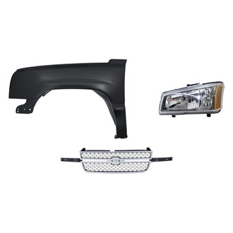 TruParts® - 3-Piece Kit (Driver Side Headlight, Grille, Front Driver Side Fender) (Standard Line)