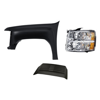 TruParts® - 3-Piece Kit (Driver Side Headlight, Driver Side Hood Scoop Grille, Front Driver Side Fender) (Standard Line)