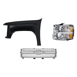 TruParts® - 3-Piece Kit (Driver Side Headlight, Grille, Front Driver Side Fender) (Standard Line)