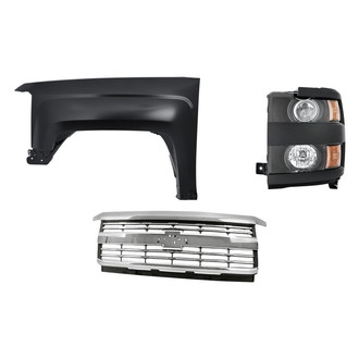 TruParts® - 3-Piece Kit (Driver Side Headlight, Grille, Front Driver Side Fender) (Standard Line)