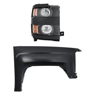 TruParts® - 2-Piece Kit (Passenger Side Headlight, Front Passenger Side Fender) (Standard Line)