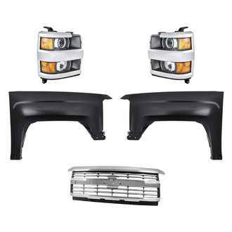 TruParts® - 5-Piece Kit (Driver and Passenger Side Headlights, Grille, Driver and Passenger Side Fenders) (Standard Line)