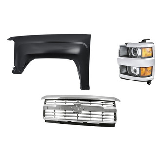 TruParts® - 3-Piece Kit (Driver Side Headlight, Grille, Front Driver Side Fender) (Standard Line)
