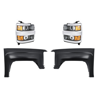 TruParts® - 4-Piece Kit (Driver and Passenger Side Headlights, Driver and Passenger Side Fenders) (Standard Line)