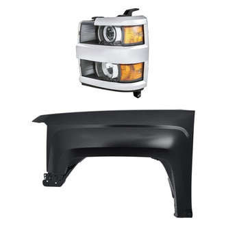 TruParts® - 2-Piece Kit (Driver Side Headlight, Front Driver Side Fender) (Standard Line)