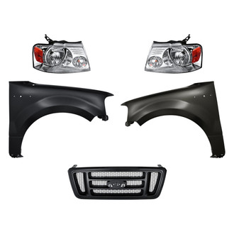 TruParts® - 5-Piece Kit (Driver and Passenger Side Headlights, Grille, Driver and Passenger Side Fenders) (Standard Line)