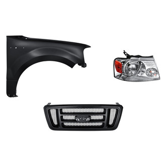 TruParts® - 3-Piece Kit (Passenger Side Headlight, Grille, Front Passenger Side Fender) (Standard Line)