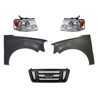 TruParts® - 5-Piece Kit (Driver and Passenger Side Headlights, Grille, Driver and Passenger Side Fenders) (Standard Line)