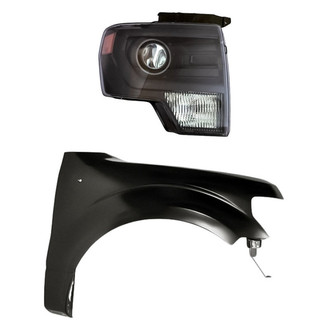 TruParts® - 2-Piece Kit (Passenger Side Headlight, Front Passenger Side Fender) (Standard Line)