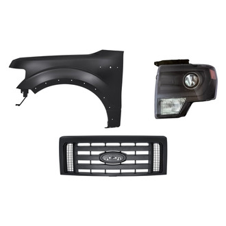 TruParts® - 3-Piece Kit (Driver Side Headlight, Grille, Front Driver Side Fender) (Standard Line)