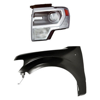 TruParts® - 2-Piece Kit (Driver Side Headlight, Front Driver Side Fender) (Standard Line)