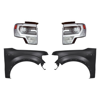 TruParts® - 4-Piece Kit (Driver and Passenger Side Headlights, Driver and Passenger Side Fenders) (Standard Line)