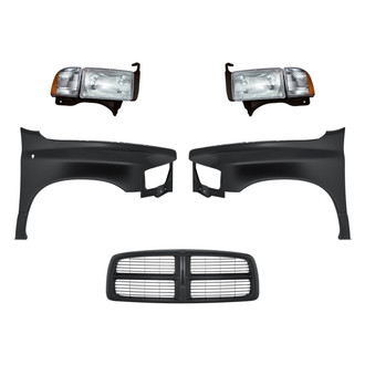 TruParts® - 5-Piece Kit (Driver and Passenger Side Headlights, Grille, Driver and Passenger Side Fenders) (Standard Line)