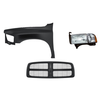 TruParts® - 3-Piece Kit (Driver Side Headlight, Grille, Front Driver Side Fender) (Standard Line)