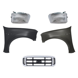 TruParts® - 5-Piece Kit (Driver and Passenger Side Headlights, Grille, Driver and Passenger Side Fenders) (Standard Line)