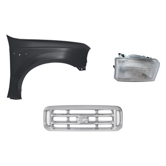 TruParts® - 3-Piece Kit (Passenger Side Headlight, Grille, Front Passenger Side Fender) (Standard Line)