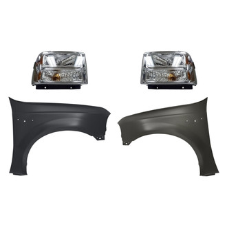 TruParts® - 4-Piece Kit (Driver and Passenger Side Headlights, Driver and Passenger Side Fenders) (Standard Line)