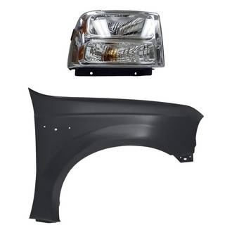 TruParts® - 2-Piece Kit (Passenger Side Headlight, Front Passenger Side Fender) (Standard Line)