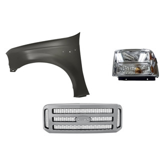 TruParts® - 3-Piece Kit (Driver Side Headlight, Grille, Front Driver Side Fender) (Standard Line)