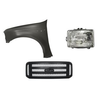 TruParts® - 3-Piece Kit (Driver Side Headlight, Grille, Front Driver Side Fender) (Standard Line)
