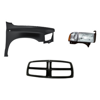 TruParts® - 3-Piece Kit (Passenger Side Headlight, Grille Shell, Front Passenger Side Fender) (Standard Line)