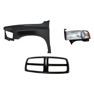 TruParts® - 3-Piece Kit (Driver Side Headlight, Grille Shell, Front Driver Side Fender) (Standard Line)