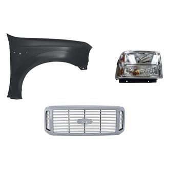 TruParts® - 3-Piece Kit (Passenger Side Headlight, Grille, Front Passenger Side Fender) (Standard Line)