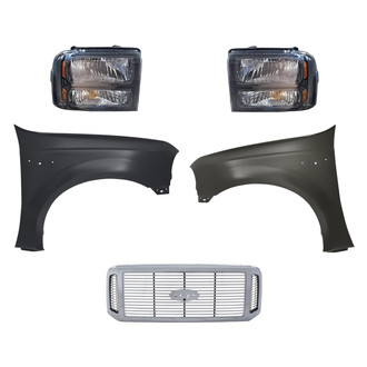 TruParts® - 5-Piece Kit (Driver and Passenger Side Headlights, Grille, Driver and Passenger Side Fenders) (Standard Line)