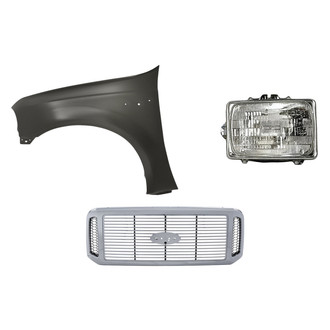 TruParts® - 3-Piece Kit (Driver Side Headlight, Grille, Front Driver Side Fender) (Standard Line)