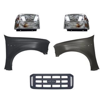 TruParts® - 5-Piece Kit (Driver and Passenger Side Headlights, Grille, Driver and Passenger Side Fenders) (Standard Line)
