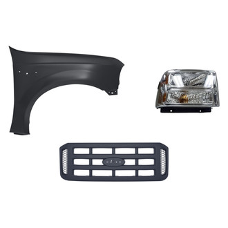 TruParts® - 3-Piece Kit (Passenger Side Headlight, Grille, Front Passenger Side Fender) (CAPA Certified)