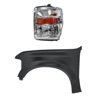 TruParts® - 2-Piece Kit (Driver Side Headlight, Front Driver Side Fender) (Standard Line)