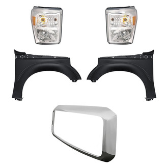 TruParts® - 5-Piece Kit (Driver and Passenger Side Headlights, Grille Frame, Driver and Passenger Side Fenders) (Standard Line)