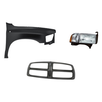 TruParts® - 3-Piece Kit (Passenger Side Headlight, Grille Frame, Front Passenger Side Fender) (Standard Line)