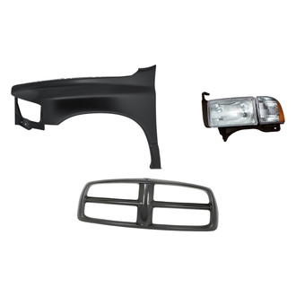 TruParts® - 3-Piece Kit (Driver Side Headlight, Grille Frame, Front Driver Side Fender) (Standard Line)